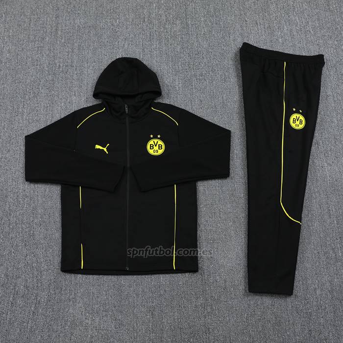Chandal con Capucha del Borussia Dortmund 2024 Negro